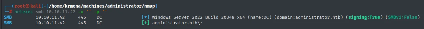 Sesión NULL contra SMB