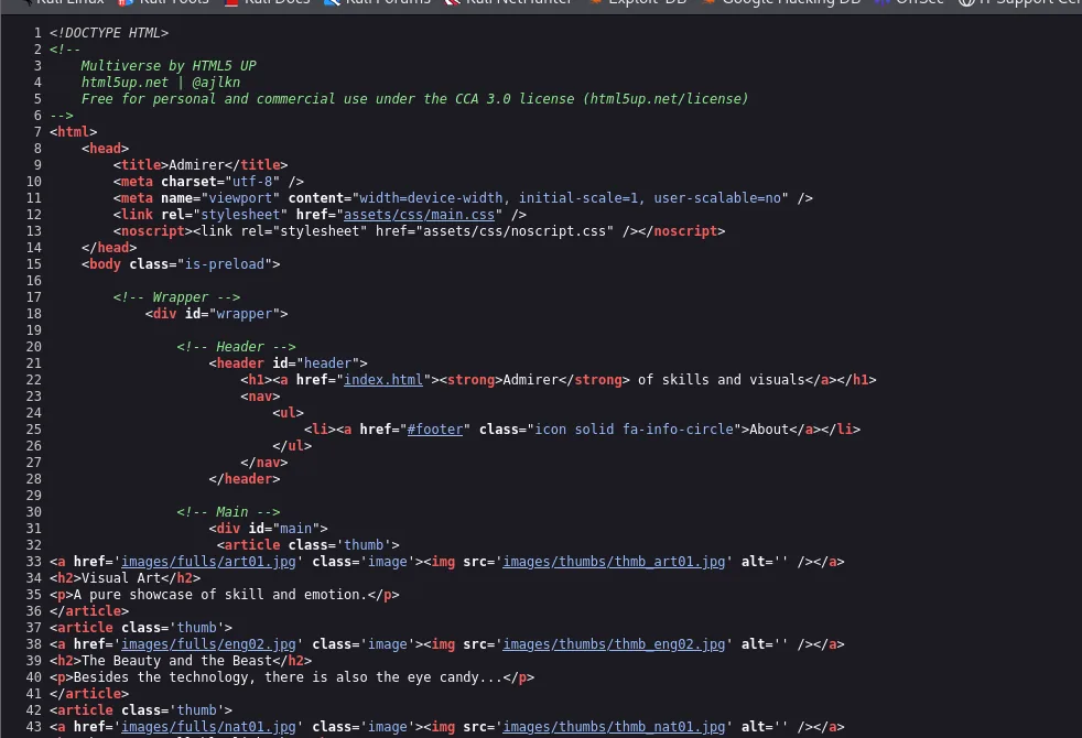 el código fuente de la página: una plantilla Multiverse de HTML5 UP con artículos de imágenes