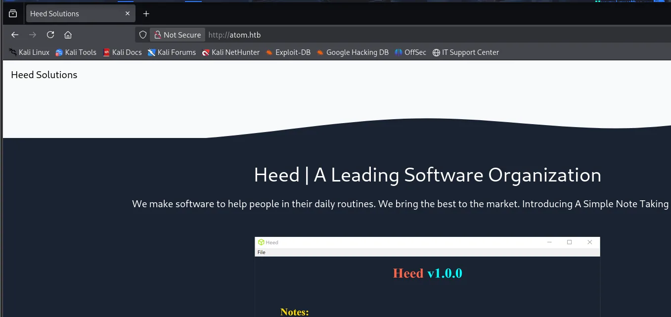 la web presenta Heed v1.0.0, una aplicación de notas de escritorio