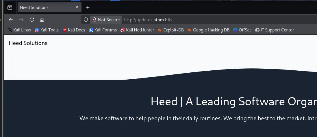 el subdominio updates.atom.htb sirve exactamente la misma web que atom.htb
