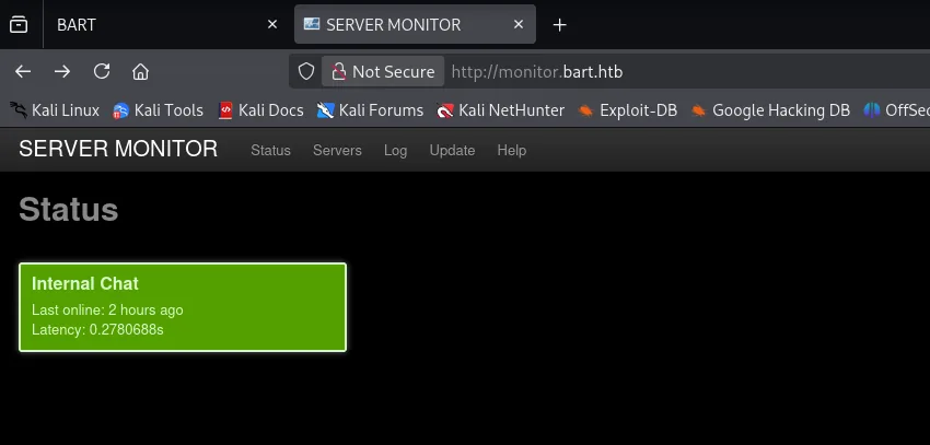 El panel de PHP Server Monitor tras autenticarse, con el listado de servidores monitorizados