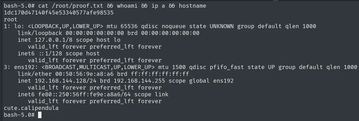 proof.txt leído como root