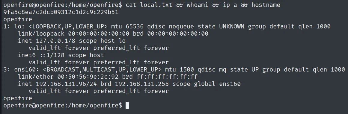 local.txt leída como el usuario openfire