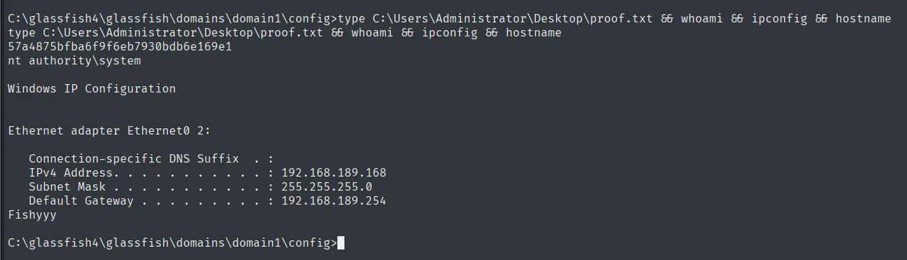 proof.txt como SYSTEM