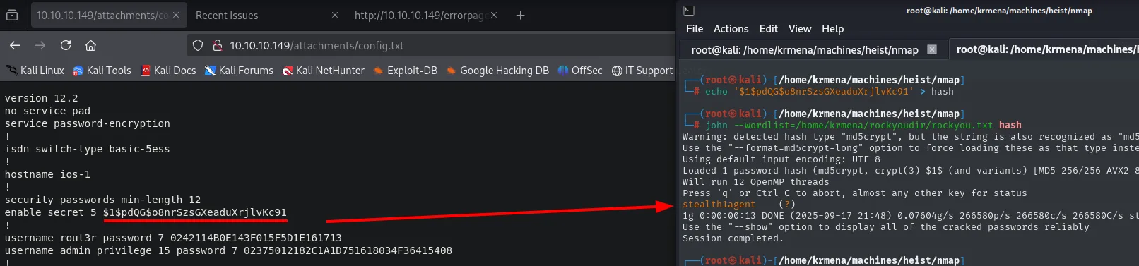 john recupera stealth1agent del MD5-crypt
