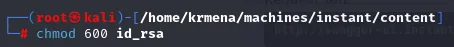 chmod 600 id_rsa ajusta los permisos de la clave privada