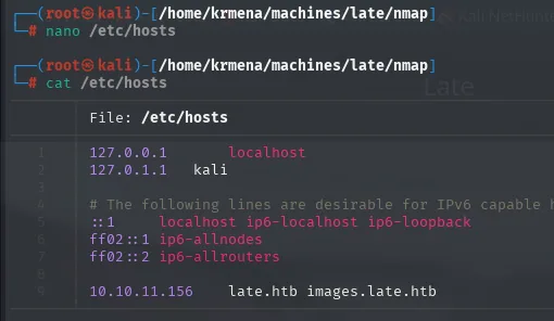 /etc/hosts actualizado con images.late.htb