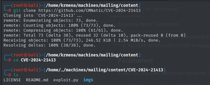 el repo clonado contiene un único exploit.py