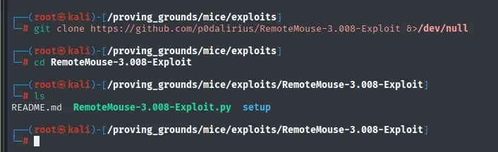 Clonado del exploit