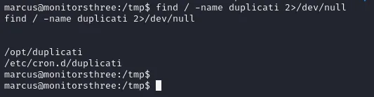 find localiza /opt/duplicati y /etc/cron.d/duplicati