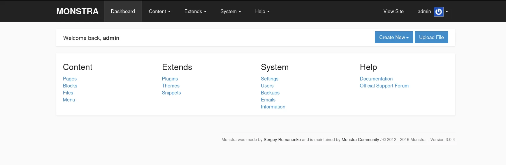 Login exitoso con admin/wazowski