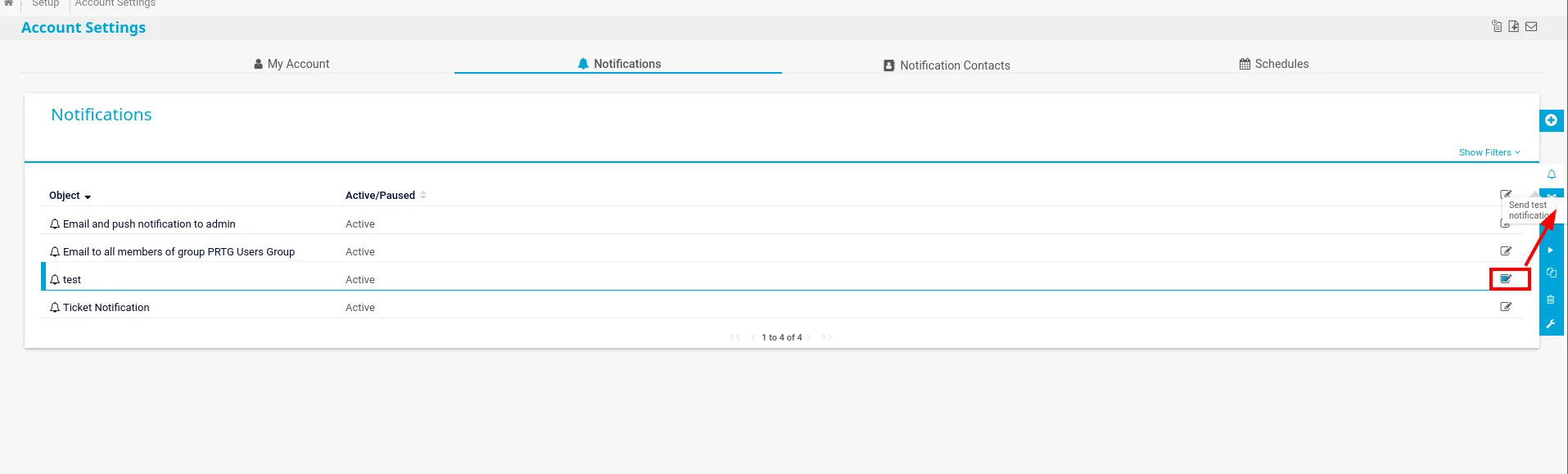 ejecutando la notificación para lanzar el payload