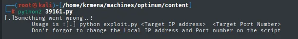 39161.py recuerda cambiar IP/puerto local en el script
