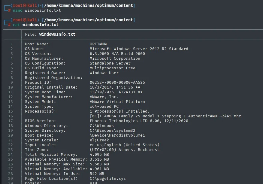 systeminfo pegado en windowsInfo.txt