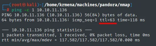 ping a 10.10.11.136: ttl=63 apunta a Linux