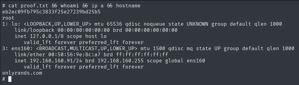 proof.txt leída como root