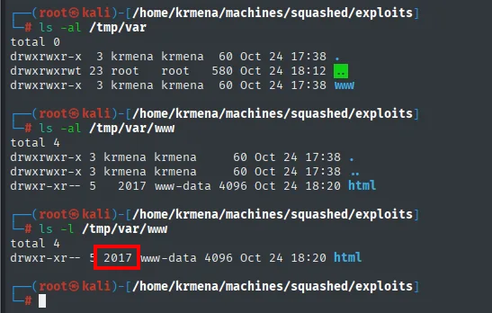 el directorio html pertenece al UID 2017, no a un nombre local