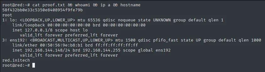 proof.txt leído como root