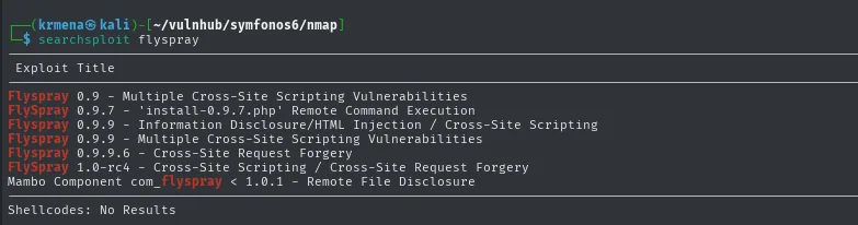 searchsploit lista varias vulnerabilidades de Flyspray, entre ellas una de XSS/CSRF para la 1.0-rc4