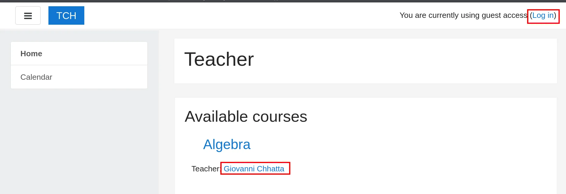 portada del Moodle con el profesor Giovanni
