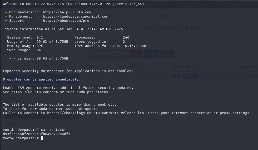 shell como root y lectura de root.txt