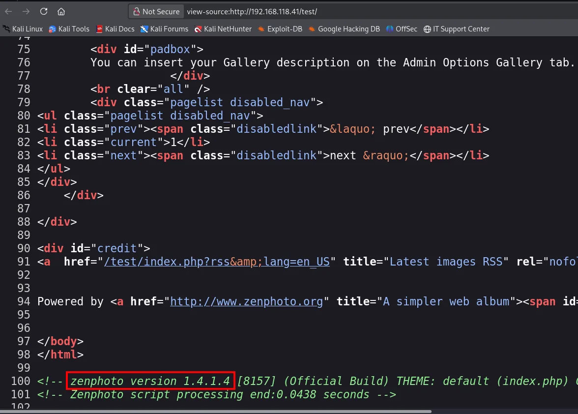 Codigo fuente de /test/ con el pie zenphoto version 1.4.1.4 [8157] (Official Build)